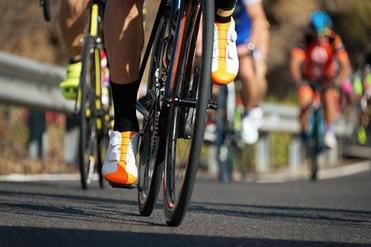 Cyclists riding Carbon Fiber Wheels Cyclists riding Carbon Fiber Wheels